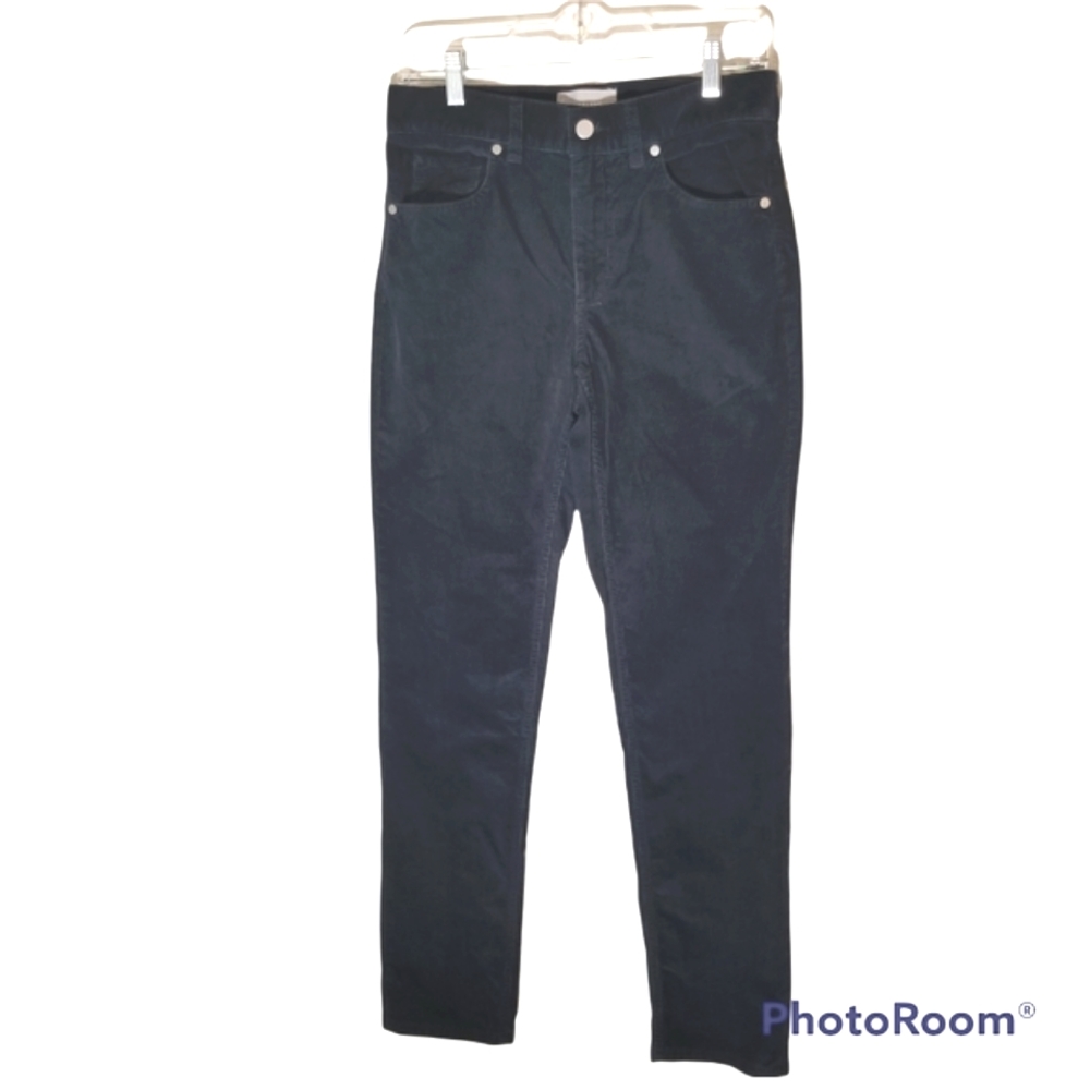 Everlane Womens Corduroy Slim Fit Pants Sz 29x30 Dark Blue w/ Stretch